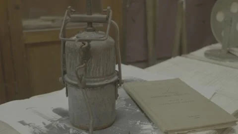 Old train lamp Stock Footage 262329655