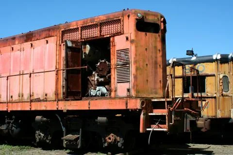 Old train locomotive Stock Photos