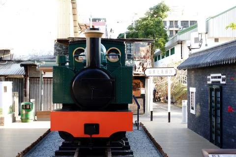 Old train model decoration at Sha Tau Kok, Hong Kong. Stock Photos