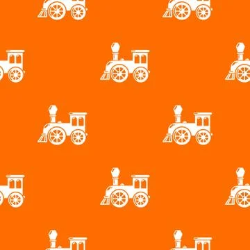 Old train pattern vector orange イラスト素材