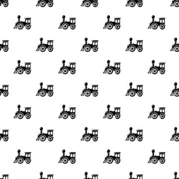Old train pattern vector seamless イラスト素材