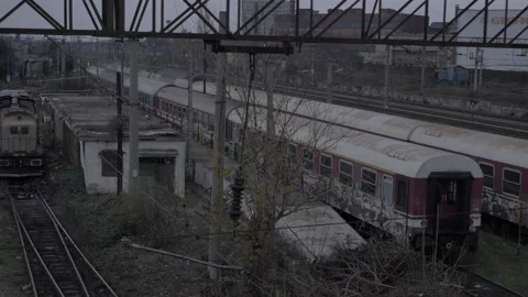 Old train railroad 스톡 동영상 137764782