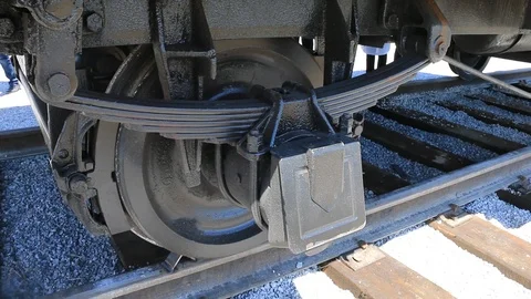 Old train on rails Stock-Footage 86213796