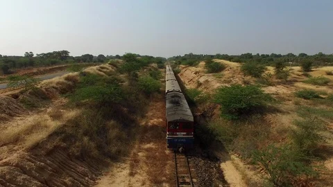 Old train runing. myanmar yang to bagan. Stock Footage 92401736