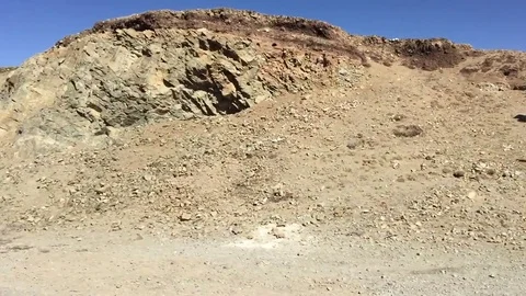 Old train running on empty grounds Stock Footage 79316967