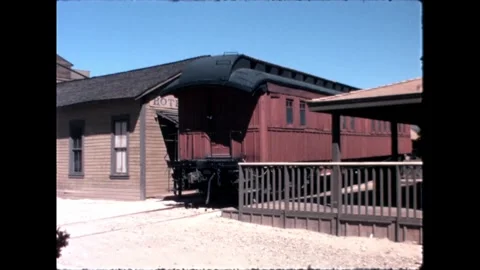 Old Train Station and Train Stock Footage 276290490