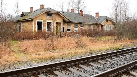 Old train station Stock Footage 119575576