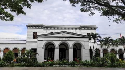 Old Train Station Shot from Front Stock Photos