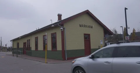 Old Train Station in The Snow Stock Footage 101715031