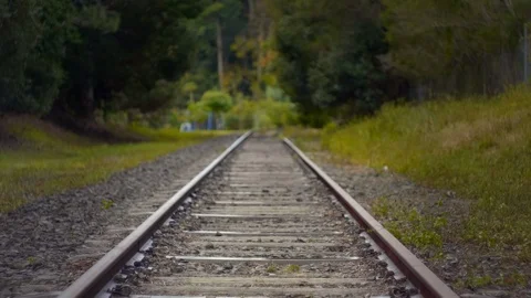 Old train tracks Stock Footage 119353456