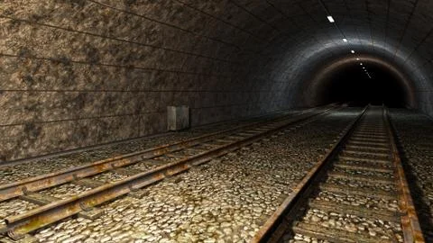 Old train tunnel. Stock Illustration