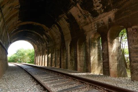 Old train tunnel Stock Photos