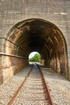 Old train tunnel Stock Photos