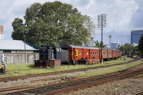Old Train under used. stream railway Stock Photos