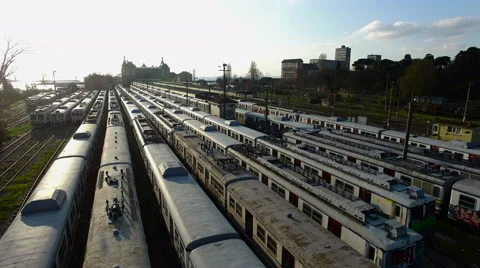 Old Train Vagons Stock Footage 61499669