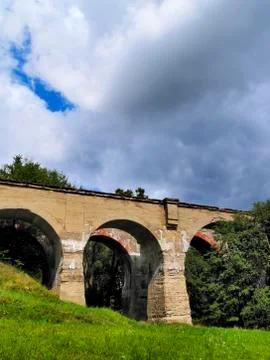 Old train viaduct in poland Stock Photos