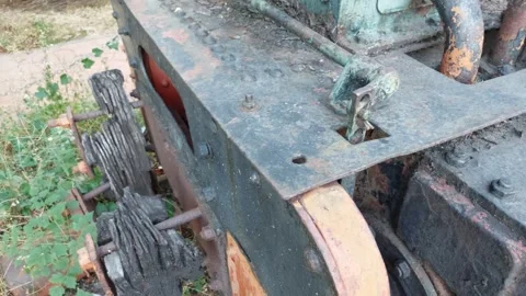 The old train was abandoned Stock Footage 261769860