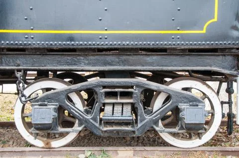 Old train wheels Stock Photos