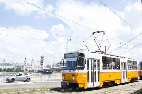 Old tram of Budapest Foto stock