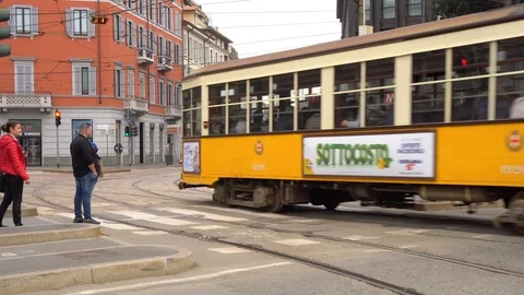 Old tram Stock Footage 104848408