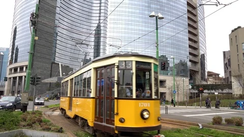 Old tram Stock Footage 104848738