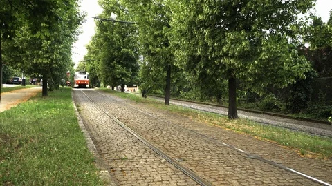 Old tram in Prague Video stock 111065936