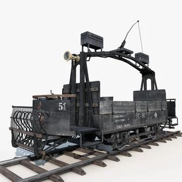 Old Tram Repair 3D Model