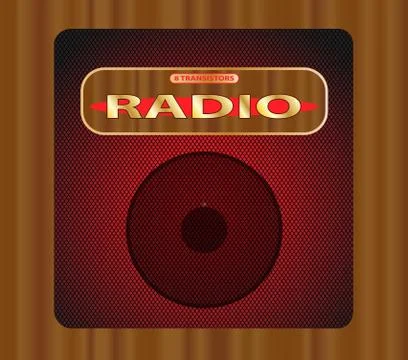 Old Transistor Radio. Illustrazione stock