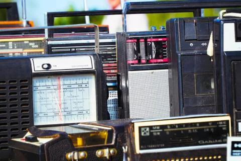 Old transistor radios 스톡 사진
