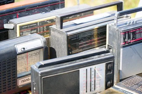 Old transistor radios 스톡 사진