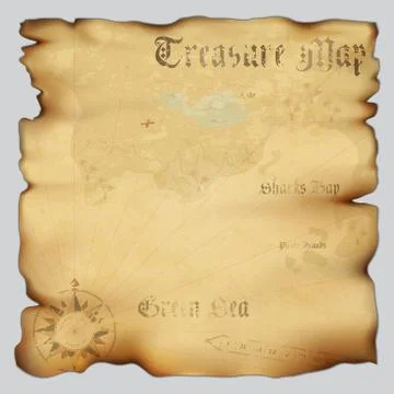 Old treasure map Stock Illustration