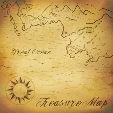 Old treasure map Stock Illustration
