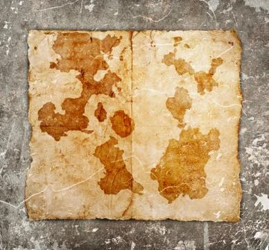 Old treasure map Illustrazione stock