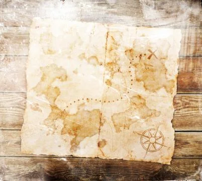 Old treasure map Stock Photos