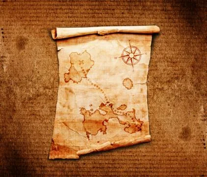 Old treasure map Stock Photos