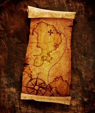 Old treasure map Stock Photos