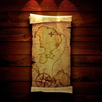 Old treasure map Stock Photos