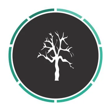 Old Tree computer symbol Illustrazione stock