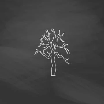 Old Tree computer symbol Illustrazione stock