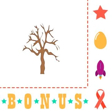 Old Tree computer symbol Stock Illustration