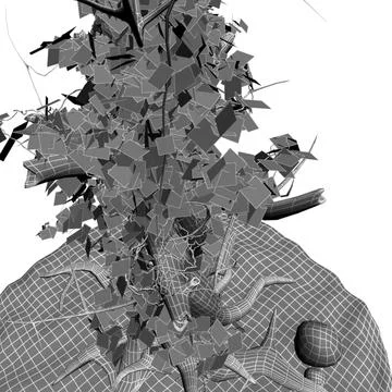 Old tree with ivy V2 3D Model