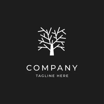 Old tree logo design  Stock Illustration