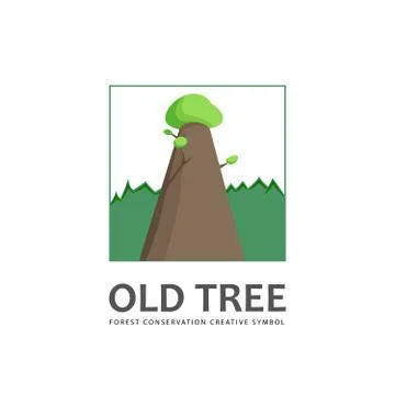 Old tree logo template. Иллюстрация