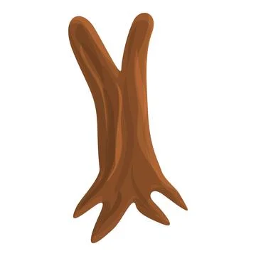 Old tree trunk icon, cartoon style Stock Illustration