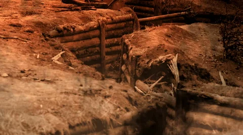 The old trench World War 2 Stock Footage 54564908