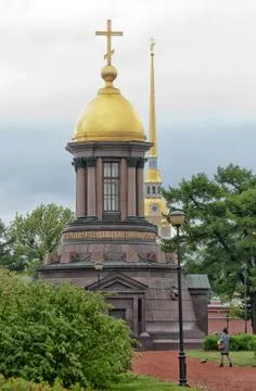 The Old Trinity Cathedral on The Trinity Square. St Petersburg. Russia Stock Photos