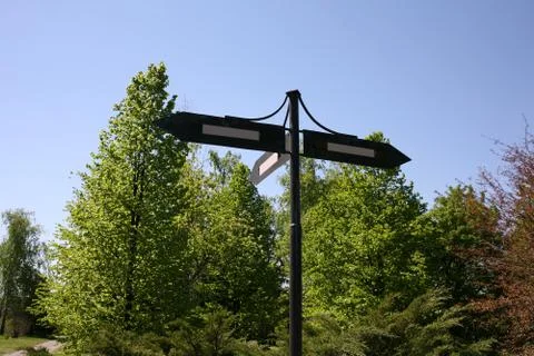 Old triple pointer directions Stock Photos