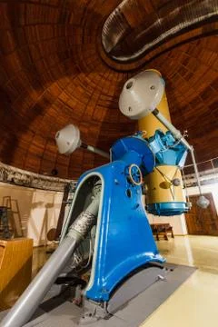 Old trophy large optical telescope Stock Photos