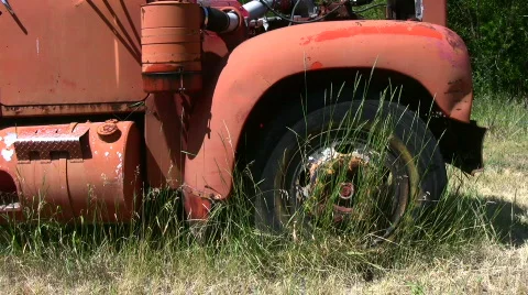 Old truck wheel Video stock 500656