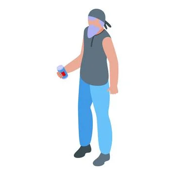 Old trucker icon isometric vector. Truck driver Stock Illustration